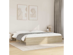 Vidaxl Estrutura De Cama Sem Colchão 200x200 Cm Carvalho Sonoma