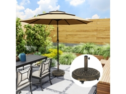 Base para Chapéu de Sol Redonda Supte P/ Sol C/rodas 21 Kg Ø49x42 Cm Bronze