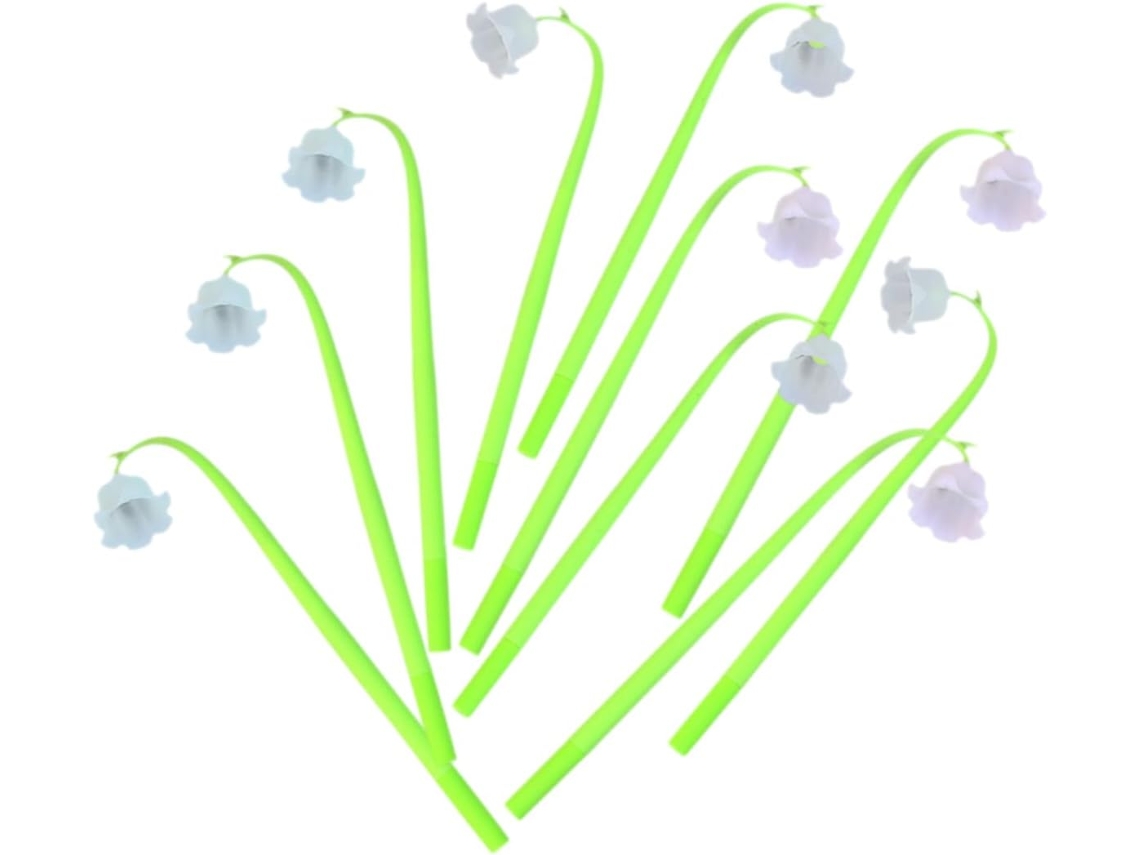 Conjunto De 10 Canetas Esferográficas Com Estampa Floral, Design