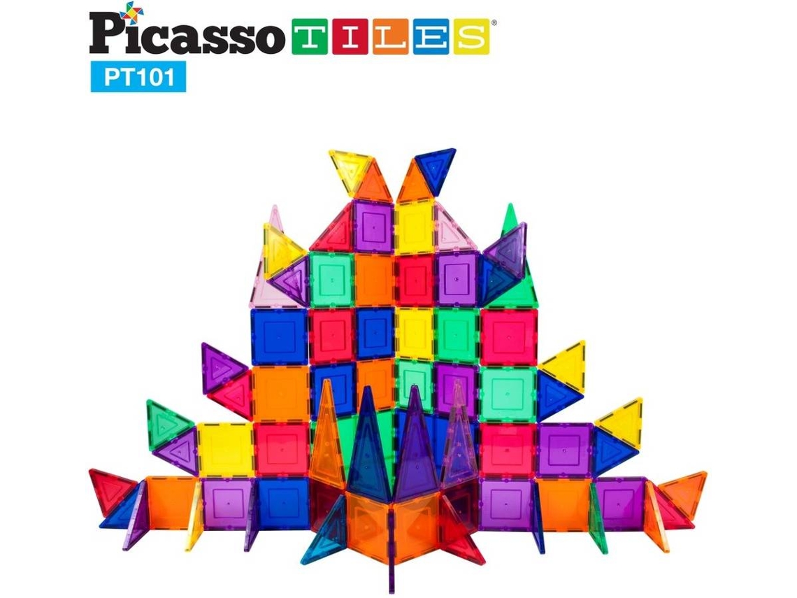 Conjunto de Blocos Magnéticos PICASSO TILES 101 Peças (Idade Miníma Recomendada: 3 anos)