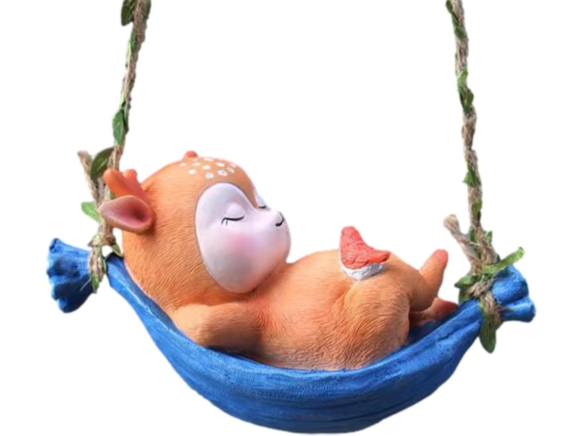 Estatueta de Coelho Pendurado Escultura de Coelho Balançando, Animal de Rede, Decoração Fofa para Jardim, Decoração CHABERLU