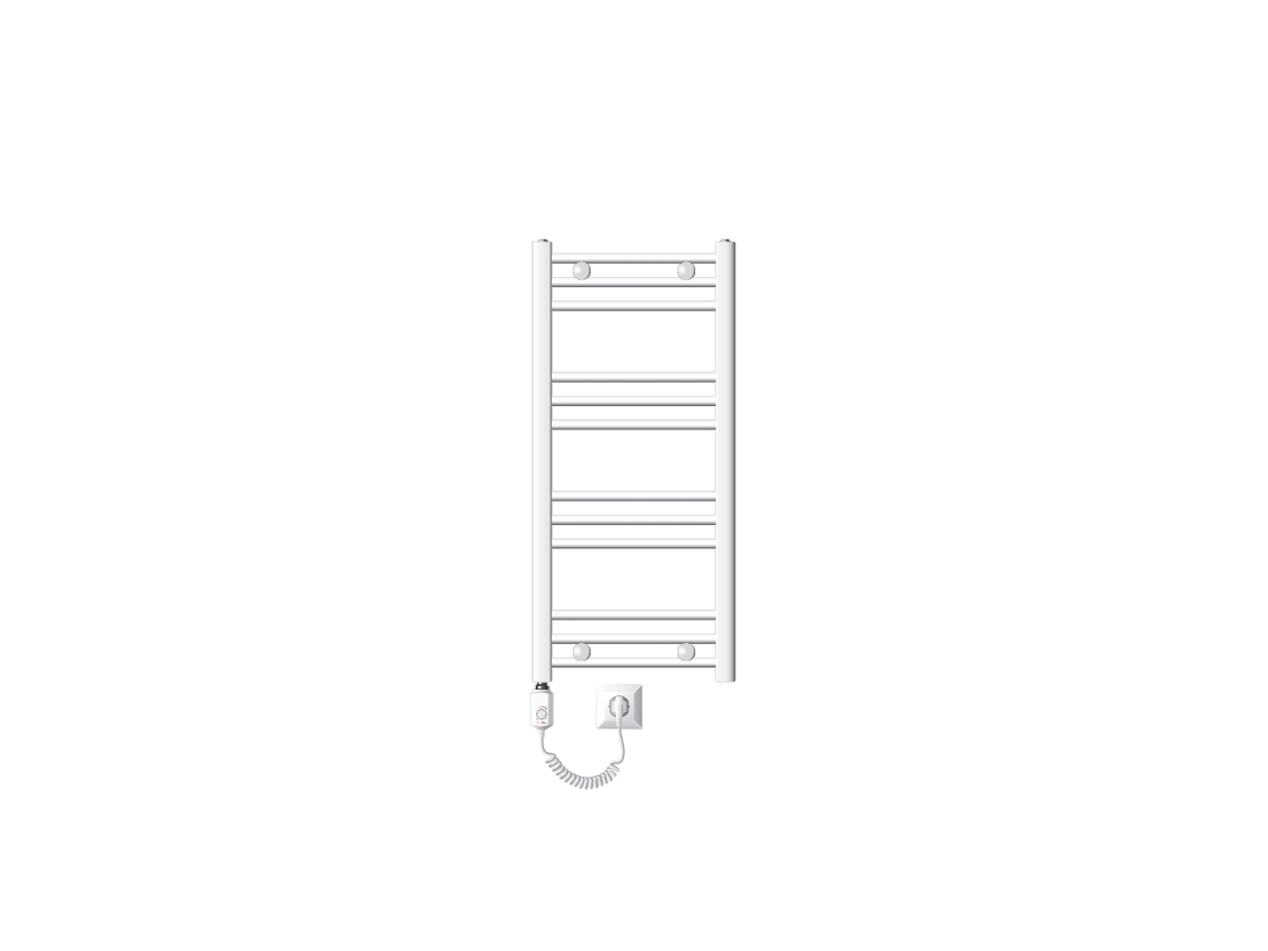 Radiador Elétrico de Toalheiro 400 X 800 Mm Branco Ecd Germany LUXEBATH