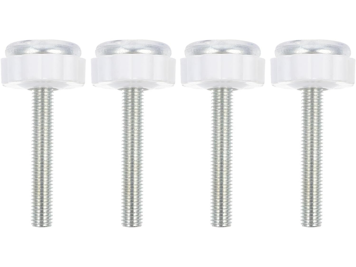 Conjunto De 4 Hastes Roscadas Adaptadoras Para Portões Segurança E Estimação, Em Abs + Aço, Sem Necessidade De