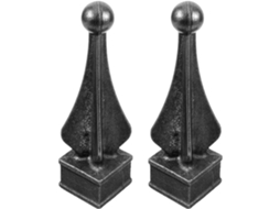 Conjunto De 2 Ponteiras Ferro Para Portão, Ideais Para Decoração Natalina, Oferecendo Segurança E Estética
