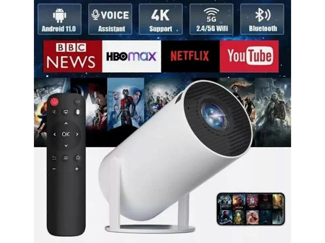 Projetor 5g 4k Com Bluetooth E Hdmi Brilvibera