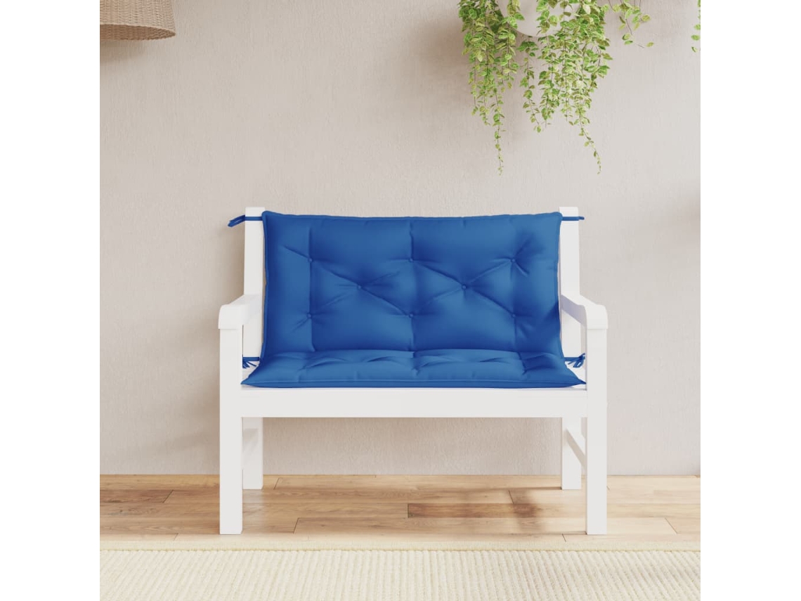 Vidaxl Almofadões P/ Banco Jardim 2 Pcs 100x50x7 Cm Oxford Azul Royal