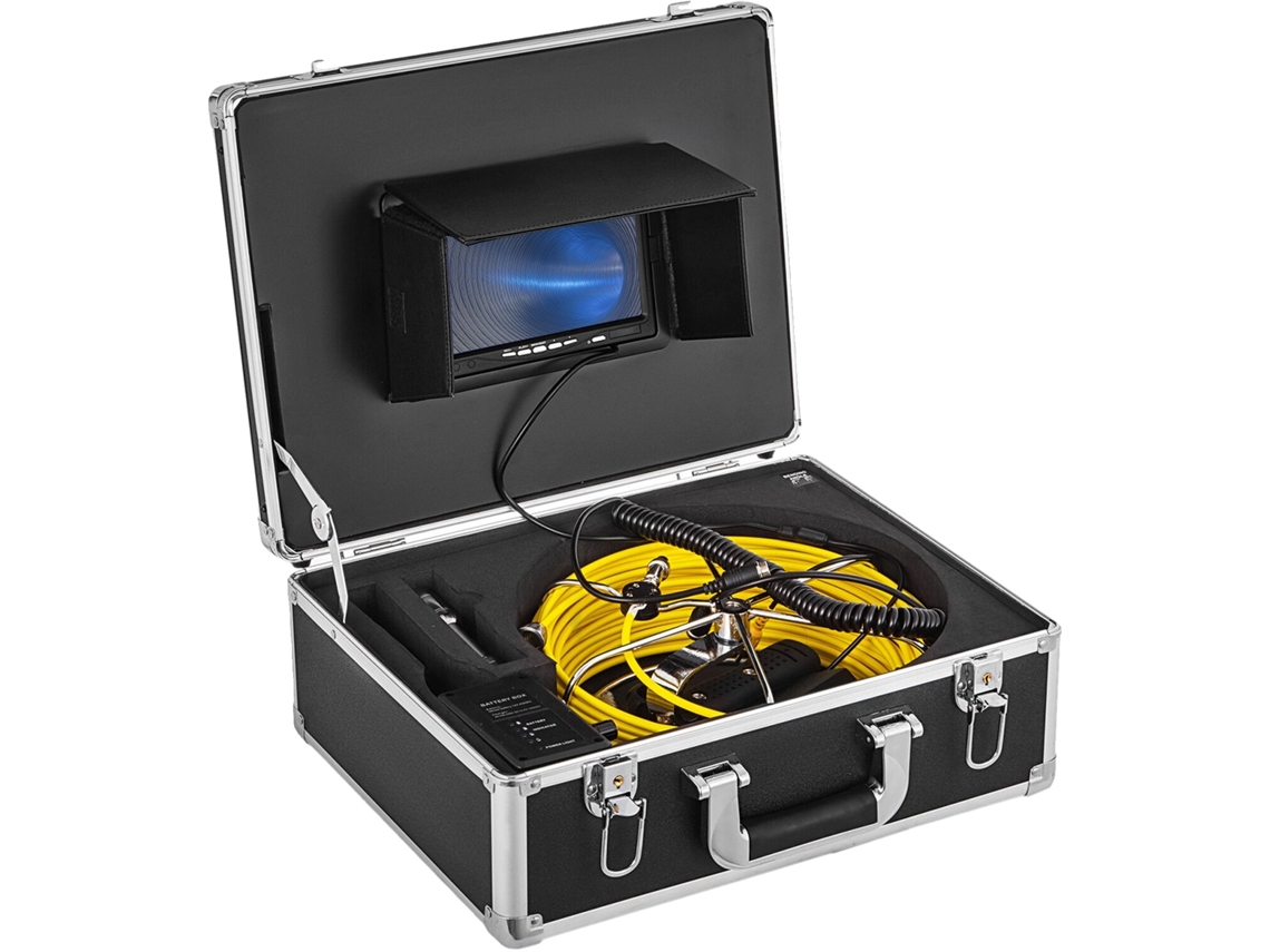 Câmera De Inspeção De Esgoto Vevor, 20m, Monitor Lcd 9 Polegadas, Dvr, À Prova D'água, Kit Com Cartão Sd 8g, 9 Polegadas, 20 M