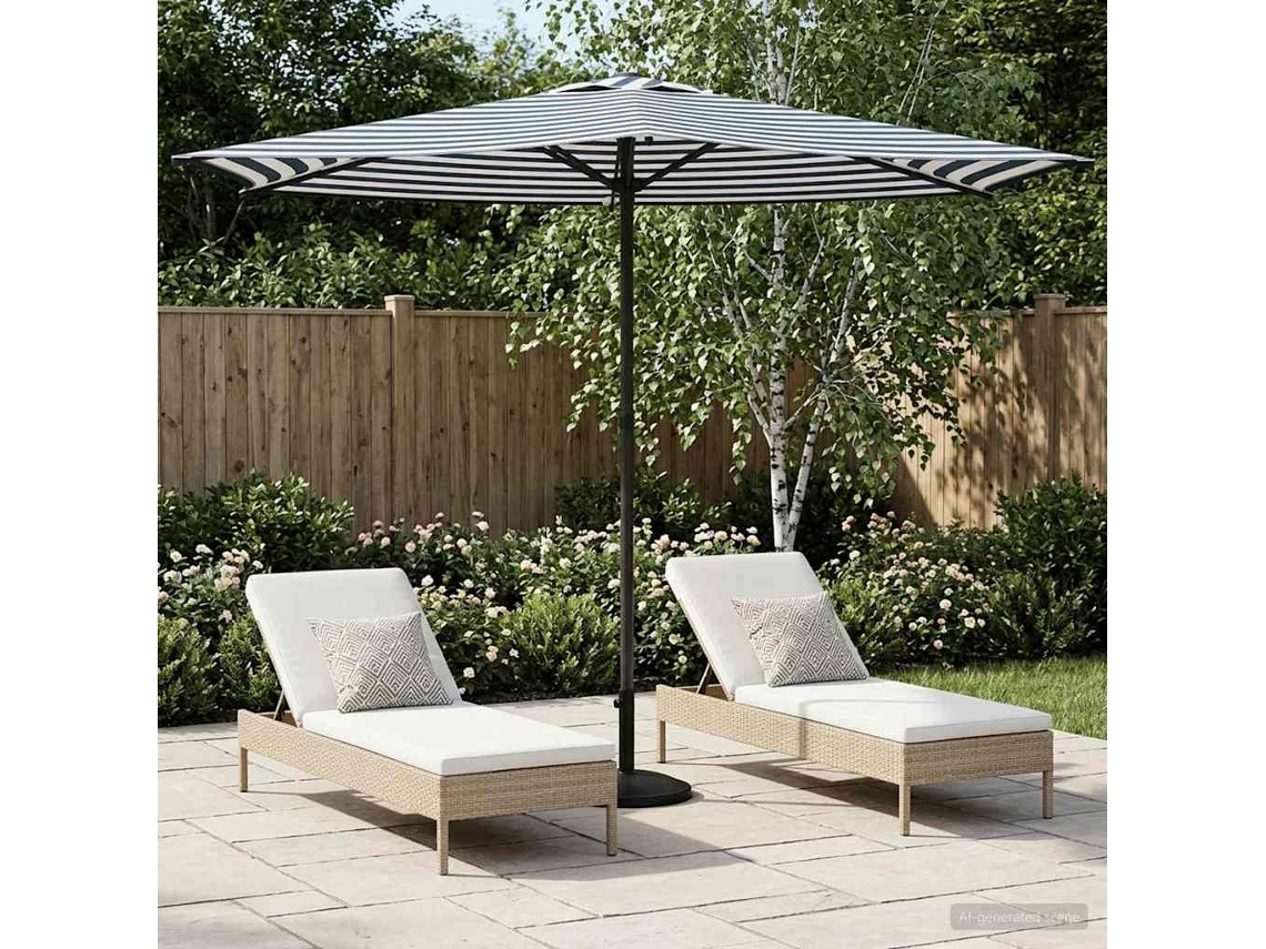 Vidaxl Guarda-sol De Jardim 270 X 270 Cm Poliéster Retangular