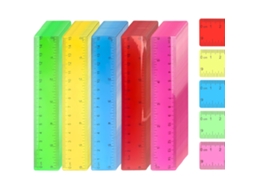 Pacote Com 50 Réguas De 15 Cm (6 Polegadas) Com Marcações Em Polegadas