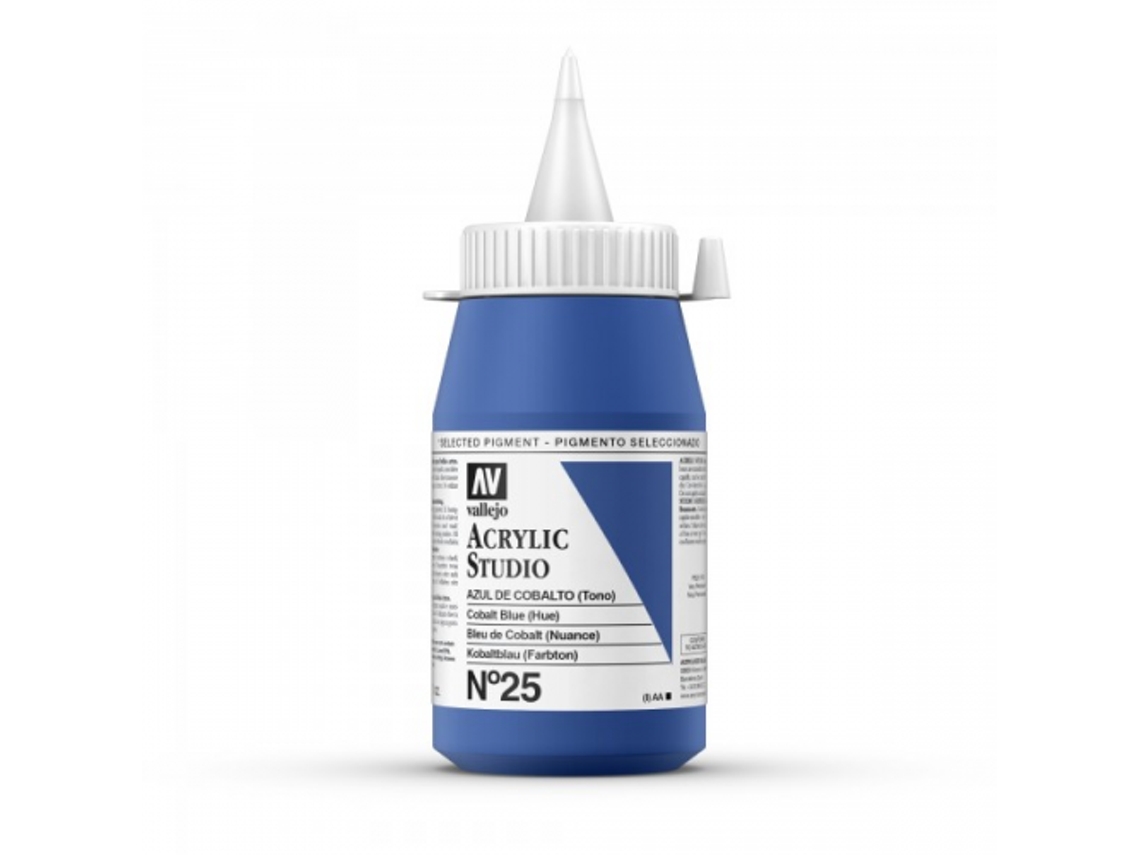 Pintura Acrílica Vallejo Studio 500 Ml (25 Azul Cobalto)
