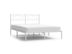 Bed Frame, Bed Frames Vidaxl Branco Aço (140 X 200 Cm)