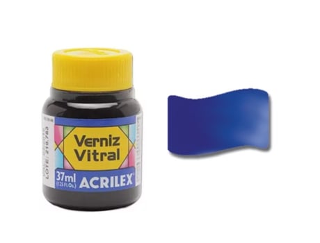 Verniz Vitral ACRILEX 37Ml Azul Cobauto 502