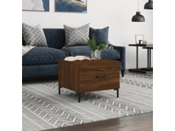 Vidaxl Mesa De Centro 50x50x40 Cm Derivados Madeira Carvalho Castanho