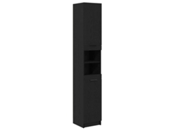 Armário de Banheiro com Porta Carvalho Preto 32x34x188,5 cm MAISON EXCLUSIVE
