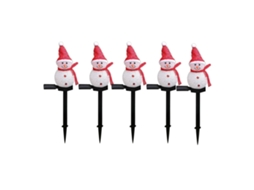 Farol Boneco Neve Solar Jardim Decorativo Ip65 Luz Branca Quente | S/MARCA