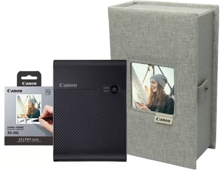 Kit Impressora Portátil CANON Selphy Square QX10 (Fotografia - Wi-Fi - Preto)