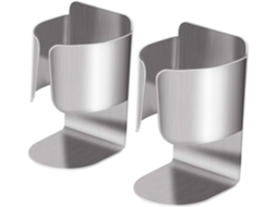 Conjunto de 2 suportes em aço inox com fixação autoadesiva AQUAFORGE