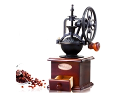 Moedor De Café Manual, Moedor Doméstico De Madeira Com Manivela Brilvibera