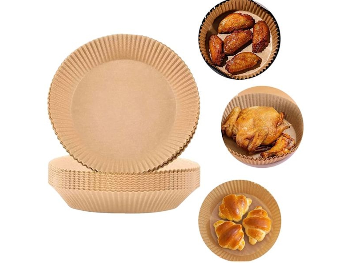 Pacote Com 100 Unidades De Papel Para Fritadeira A Ar - Marrom