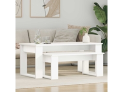 Vidaxl Conjunto De Mesas De Café 2 Pcs Branco Madeira Processada