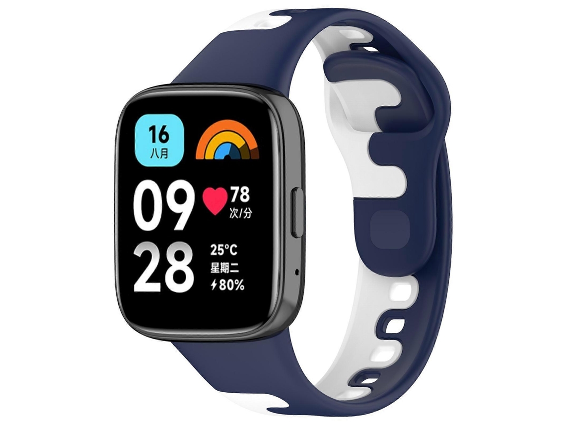 Pulseira De Silicone Bicolor Com Costura Para Redmi Watch 3 Active