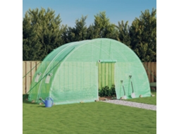 Vidaxl Estufa Com Estrutura De Aço 12 M² 6x2x2,85 M Verde