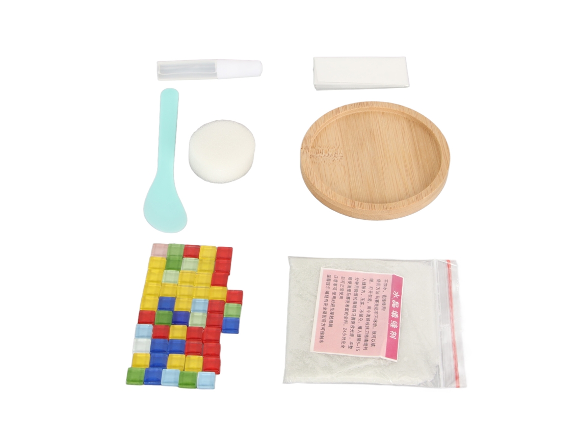 Kit Prato Vidro Colorido Manual Arco íris Redondo para Crianças Adultos Iniciantes
