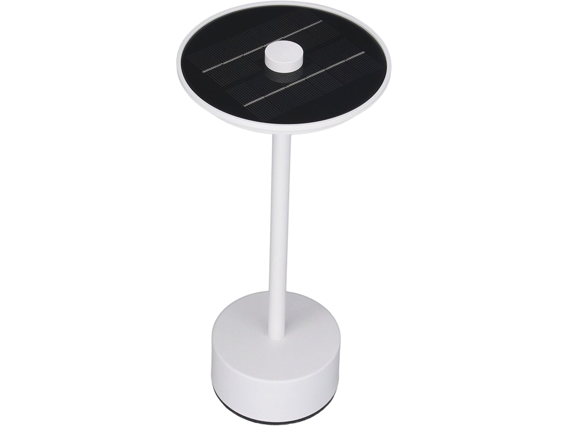 Luminária de Mesa Semi Fio, Alimentada por Energia Solar, Externa IP44, Recarregável Via USB, 2000mah, Luminária