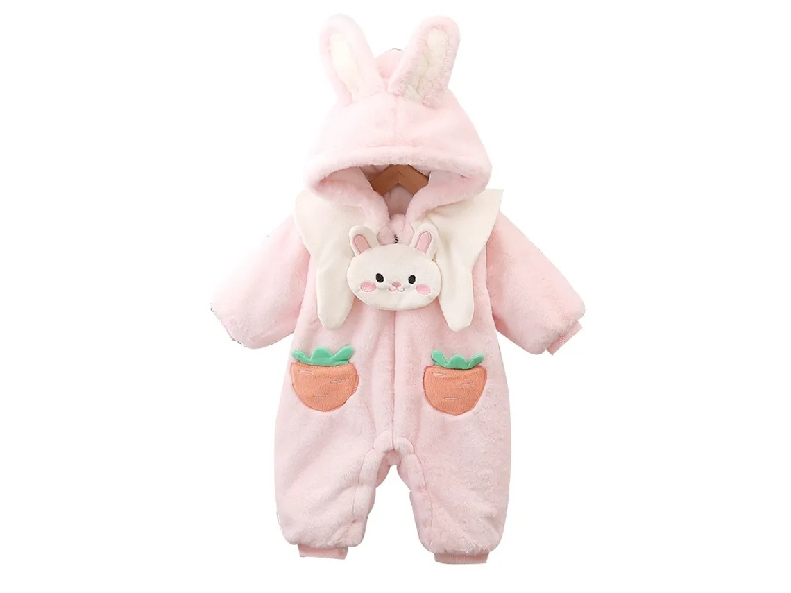 Roupas de Natal Coelho Pequeno Macacão de Inverno Engrossado Macacão Infantil 66Cm