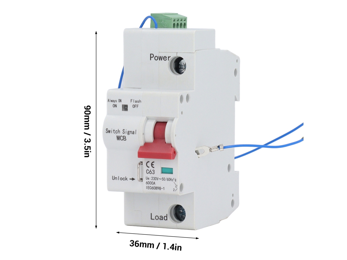 Laxiscreed 1p Miniature Circuit Breaker Inteligente Com Comunicação E Controle Ativo/passivo