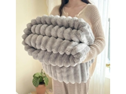 Manta de Veludo Cor Sólida Macia Grossa e Quente Ideal para o Inverno Perfeita Quarto Ou Sala Estar, Macio, Qu