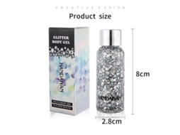 Gel De Glitter Para Rosto E Corpo Handaiyan 35g Para Festas De Férias E Maquiagem Diária Com Brilho Intenso E Sequins Divertidos