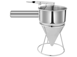 Dispensador De Masa De Panqueques De Acero Inoxidable Con Soporte Para Pasteles Waffles Takoyaki Y Salsas