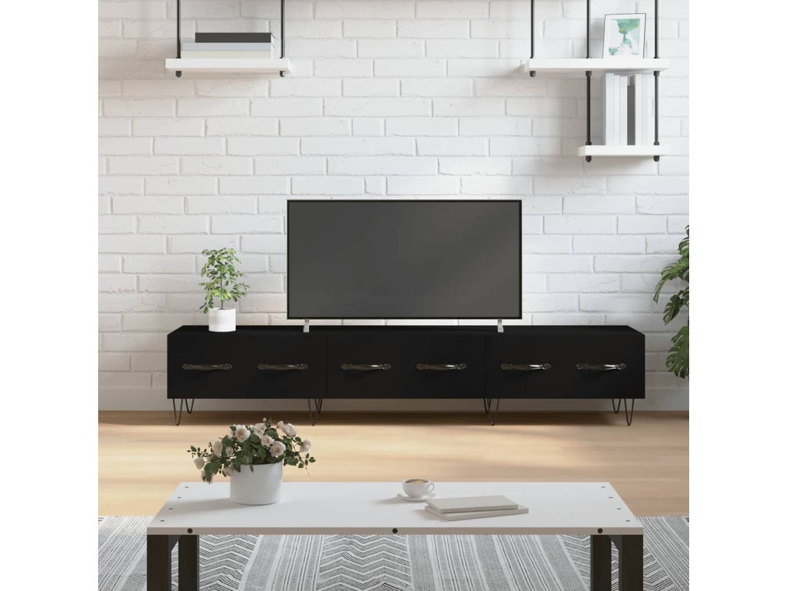 Vidaxl Móvel de Tv 80x36x50 Cm Derivados de Madeira Preto
