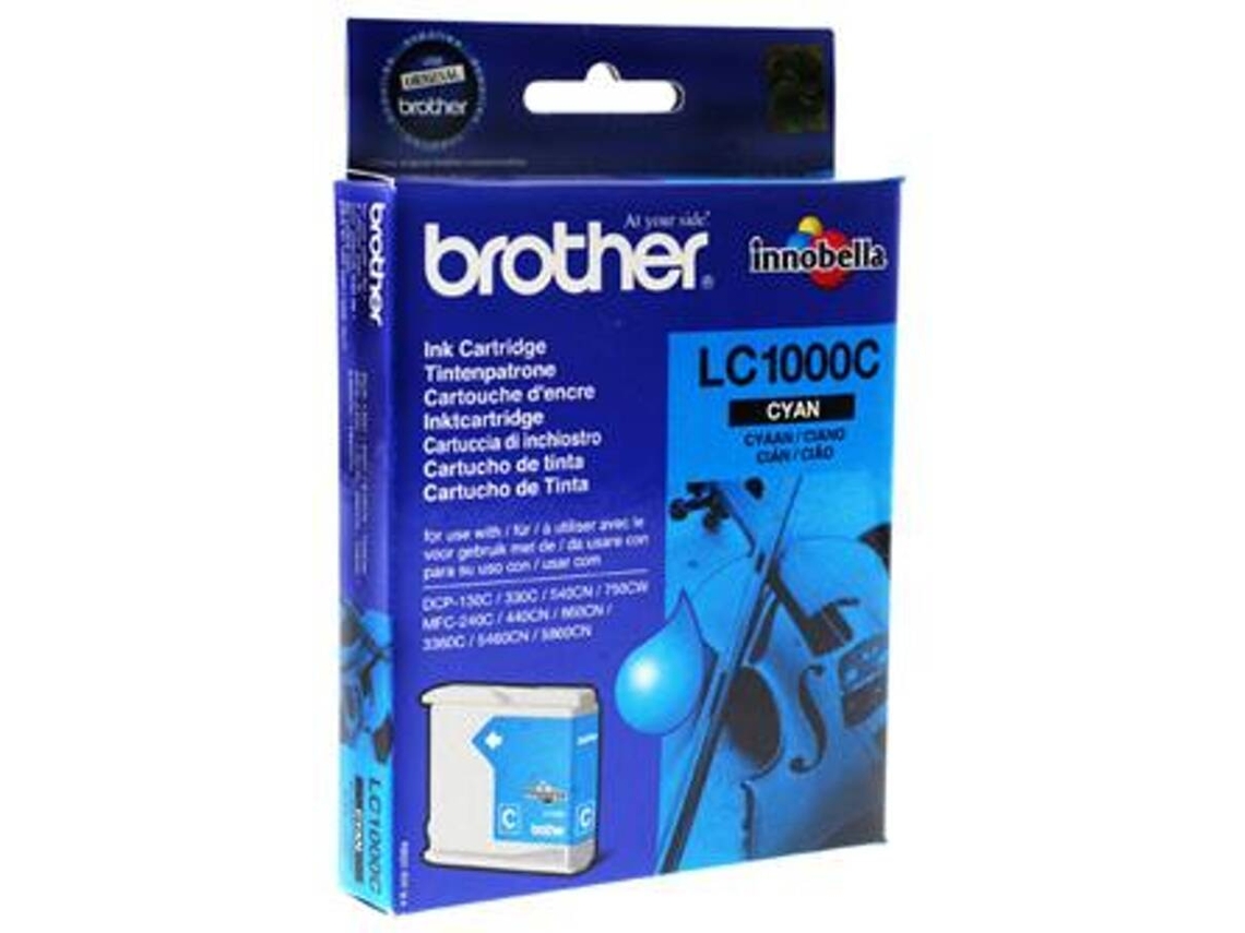 Tinteiro BROTHER LC1000C Ciano (400 páginas)