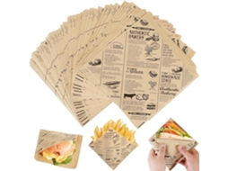 150 Folhas De Papel Para Sanduíche, 15 × 15 Cm, Adequadas Para Hambúrgueres, Batatas Fritas E Pão (15 X 15 Cm)