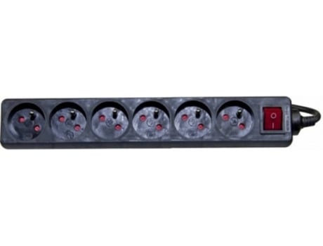 Extensão Elétrica DEXLAN 573371 (6 tomadas - 4 m - Preto)