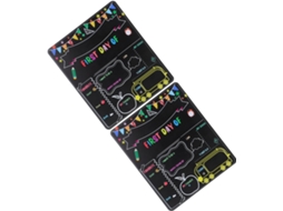 Conjunto Healeved com 2 Lousas de Madeira Dupla Face 305 X 254 Cm Quadro Reutilizável para Volta Às Aulas, I