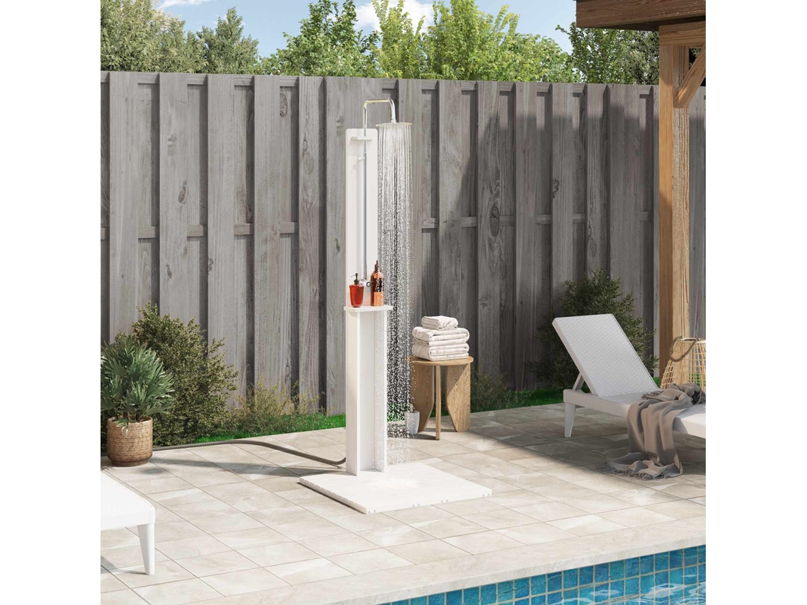 Vidaxl Chuveiro Externo 206 Cm Branco