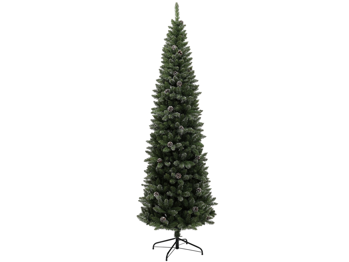 Árvore de Natal Plástico e Aço cor Verde Ø80x225 cm HOMCOM