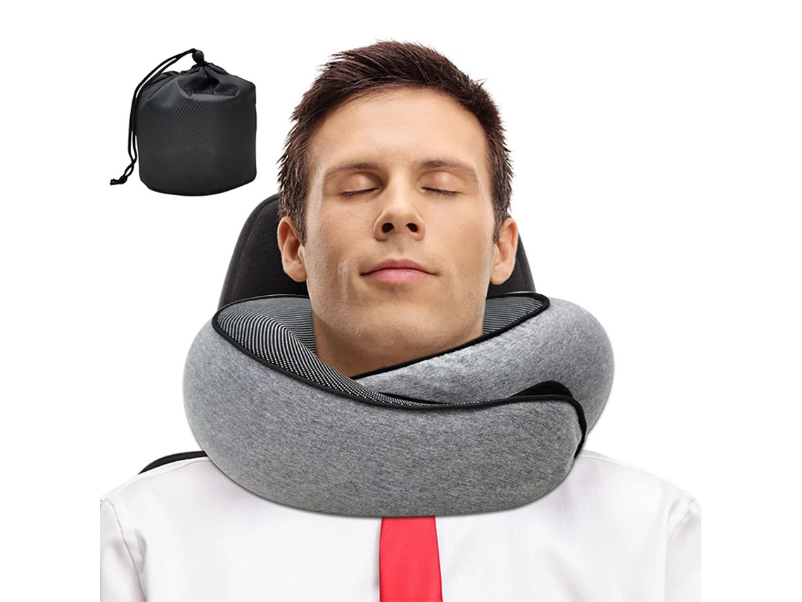 Travesseiro De Viagem Para Pescoço Em Espuma Viscoelástica Formato U, Estilo Caracol, Apoio Cabeça Portátil E Ajustável, Macio Coc Aquaforge