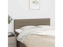 Vidaxl Cabeceiras Cinzento-acastanhado 144x5x78/88 Cm Tecido