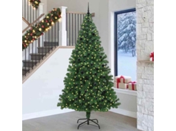 Vidaxl Árvore De Natal Artificial Verde 240 Cm Pvc, Aço E Plástico