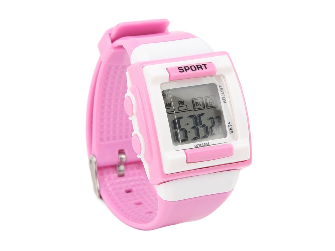 Reloj Digital Infantil Ao Ar Livre Com Luminiscência Wr50m Impermeável Quadrado Presente De Aniversário Natal
