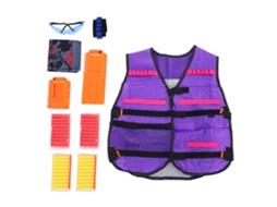 Kit De Colete Para Brinquedo De Arma Infantil Com Clipes, Dardos Macios, Óculos E Máscara
