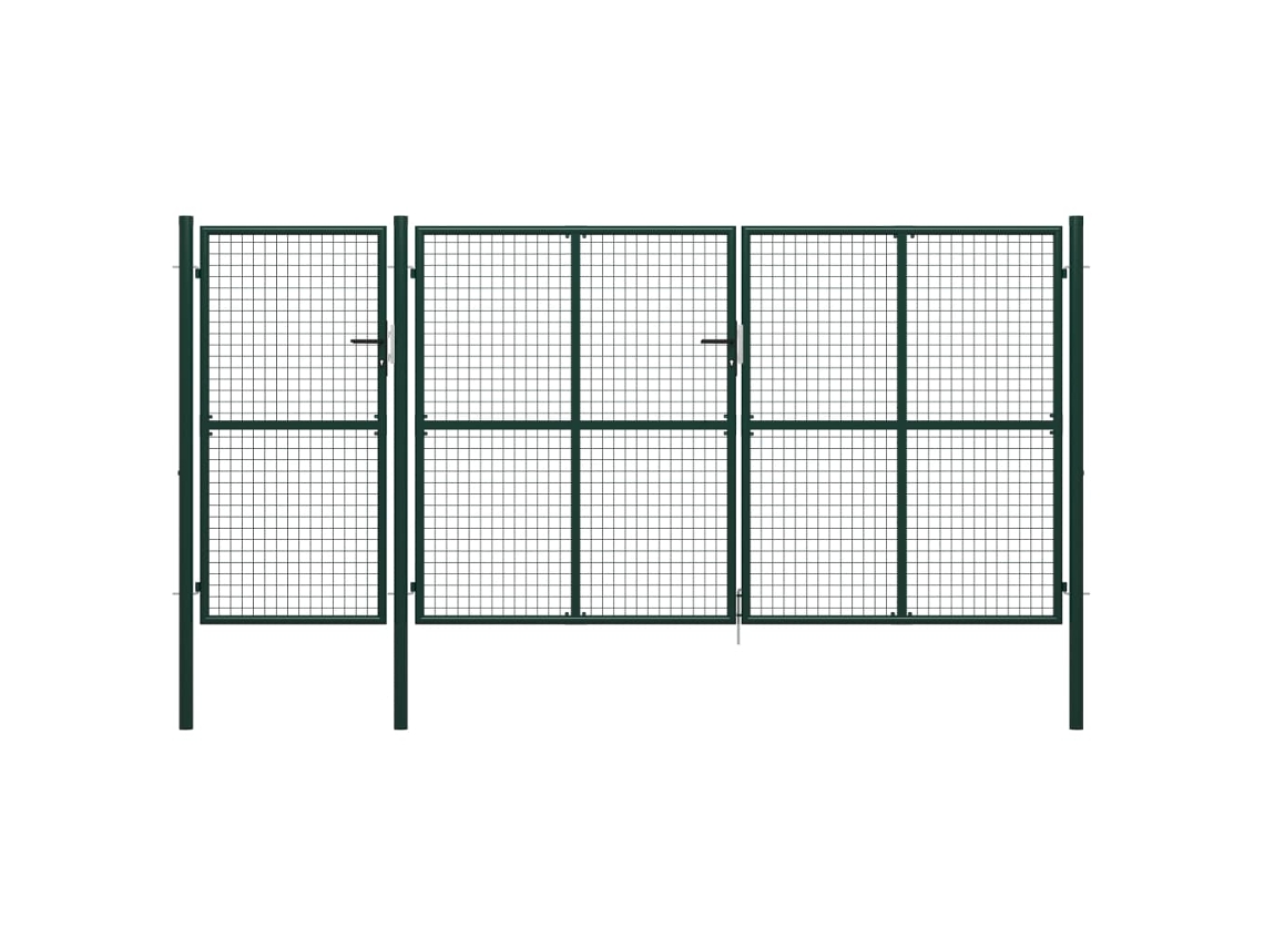 Garden Gate, Garden Gates Vidaxl Verde Aço (400 X 200 Cm)