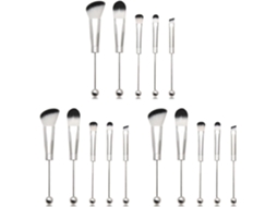 Kit SFUSHOS de 3 Pincéis de Maquiagem com Miçangas de Silicone