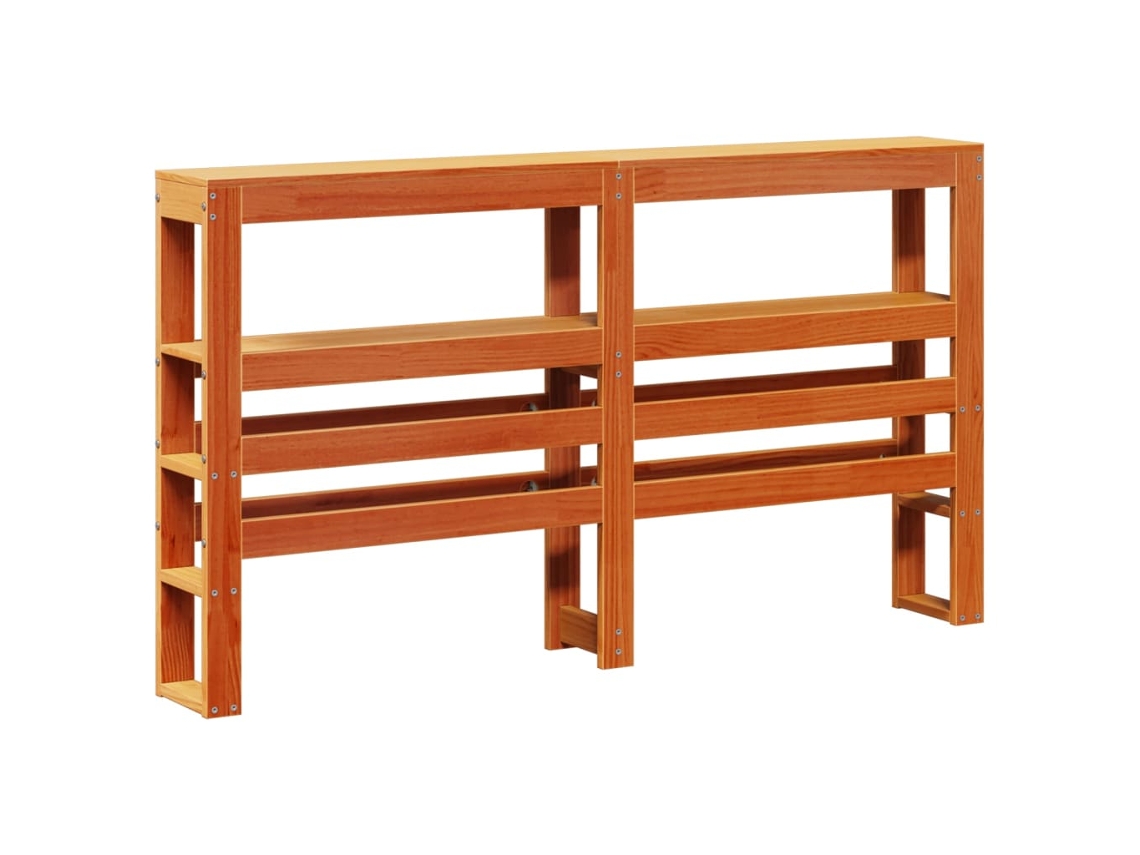 Cabeceira com Prateleiras Pinho Maciço Castanho Mel MAISON EXCLUSIVE 135 cm