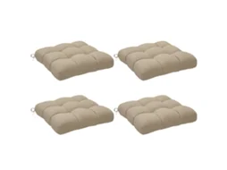 Conjunto de 4 Almofadas para Cadeiras de Jardim TOPBRICO