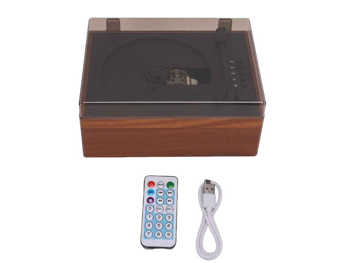Tocador de CD Retro com Bluetooth e alto-falantes duplos EOOCOO